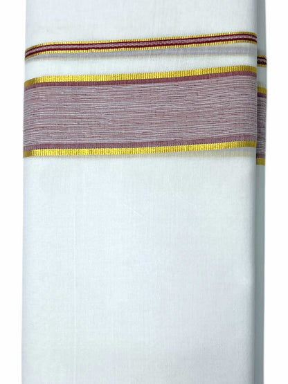 Pure White Cotton Men's Double Dhoti