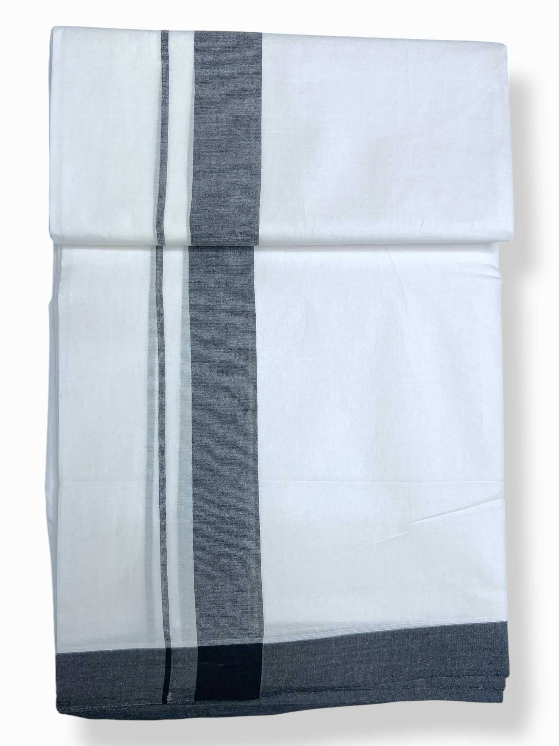 Pure White Cotton Men's Double Dhoti