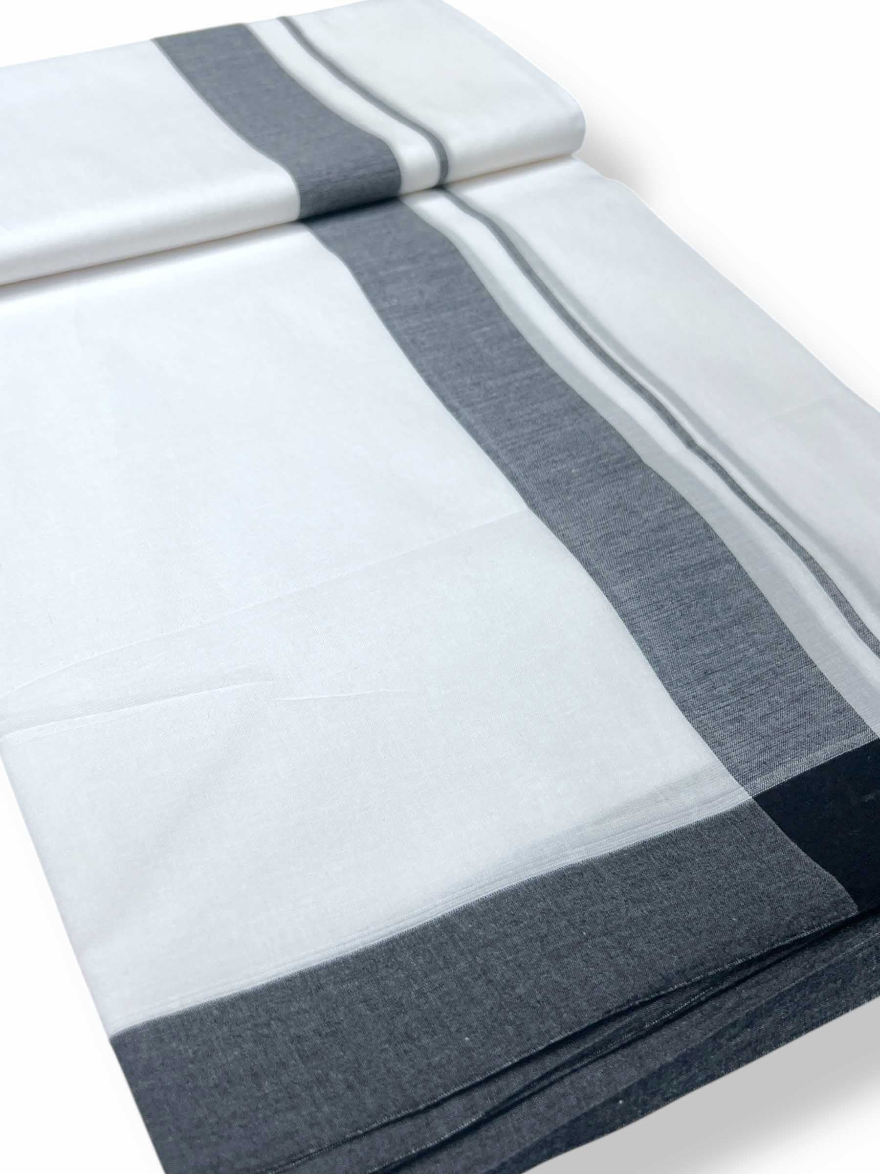 Pure White Cotton Men's Double Dhoti