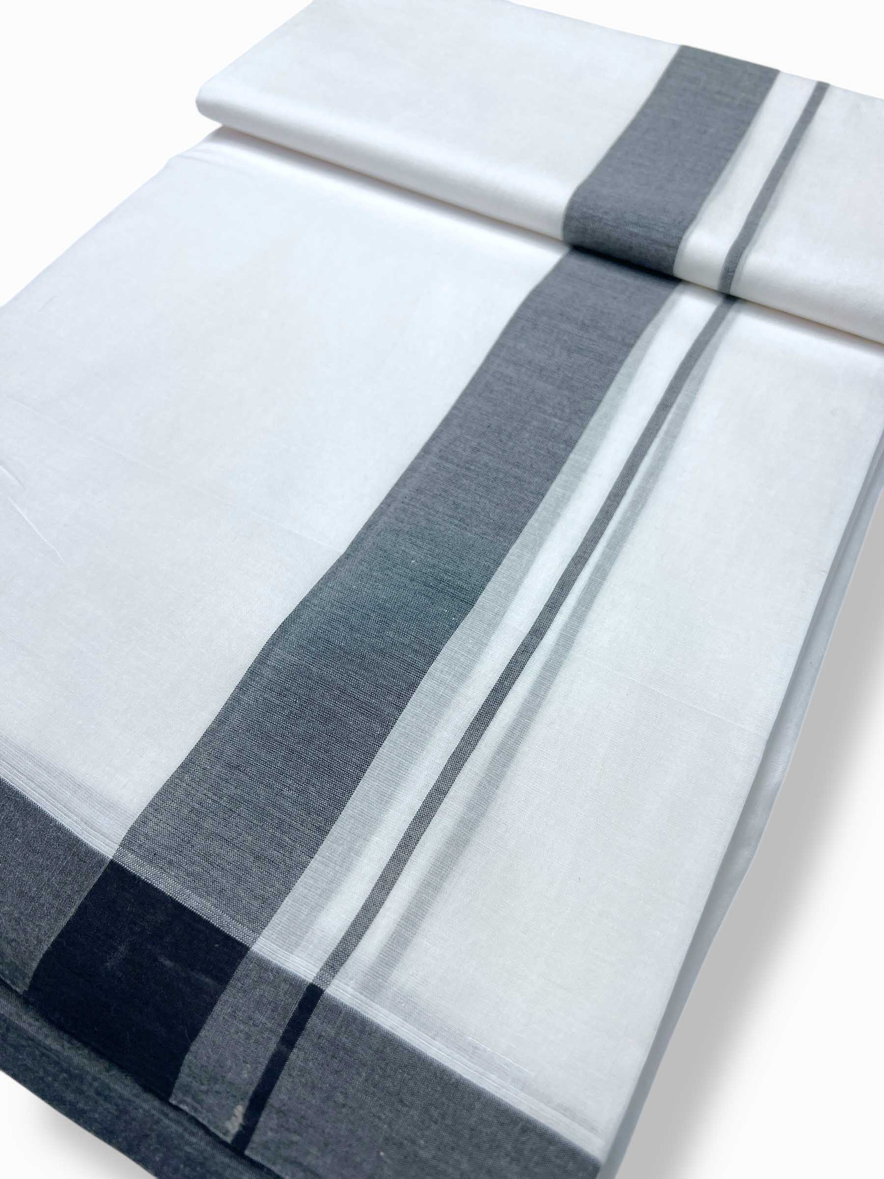 Pure White Cotton Men's Double Dhoti
