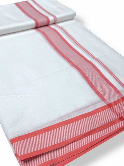 Pure White Cotton Men's Double Dhoti