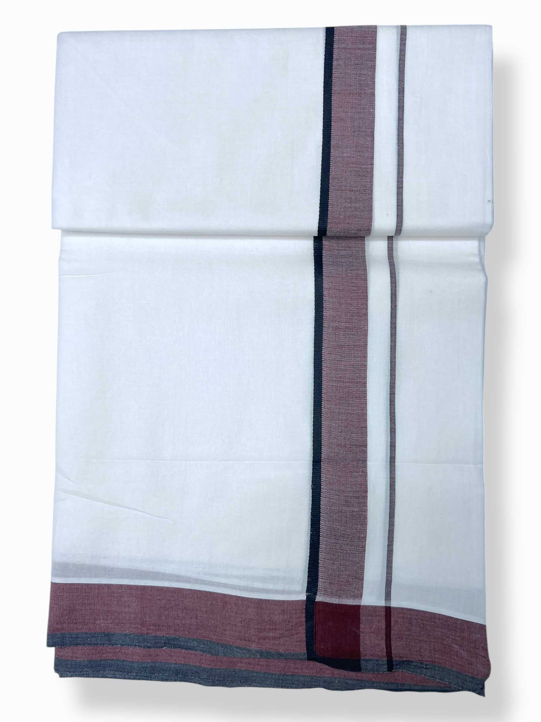 Pure White Cotton Men's Double Dhoti