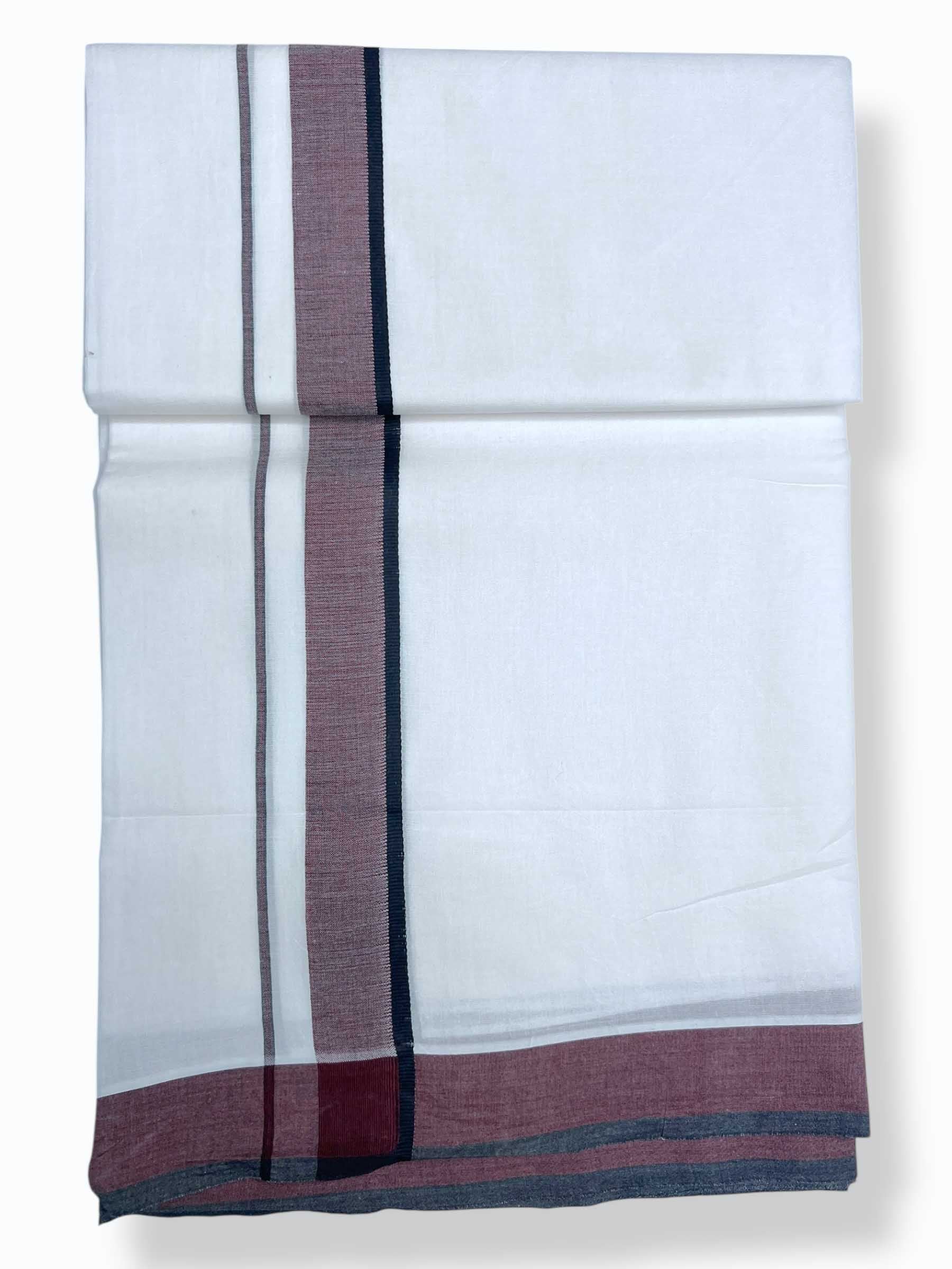 Pure White Cotton Men's Double Dhoti
