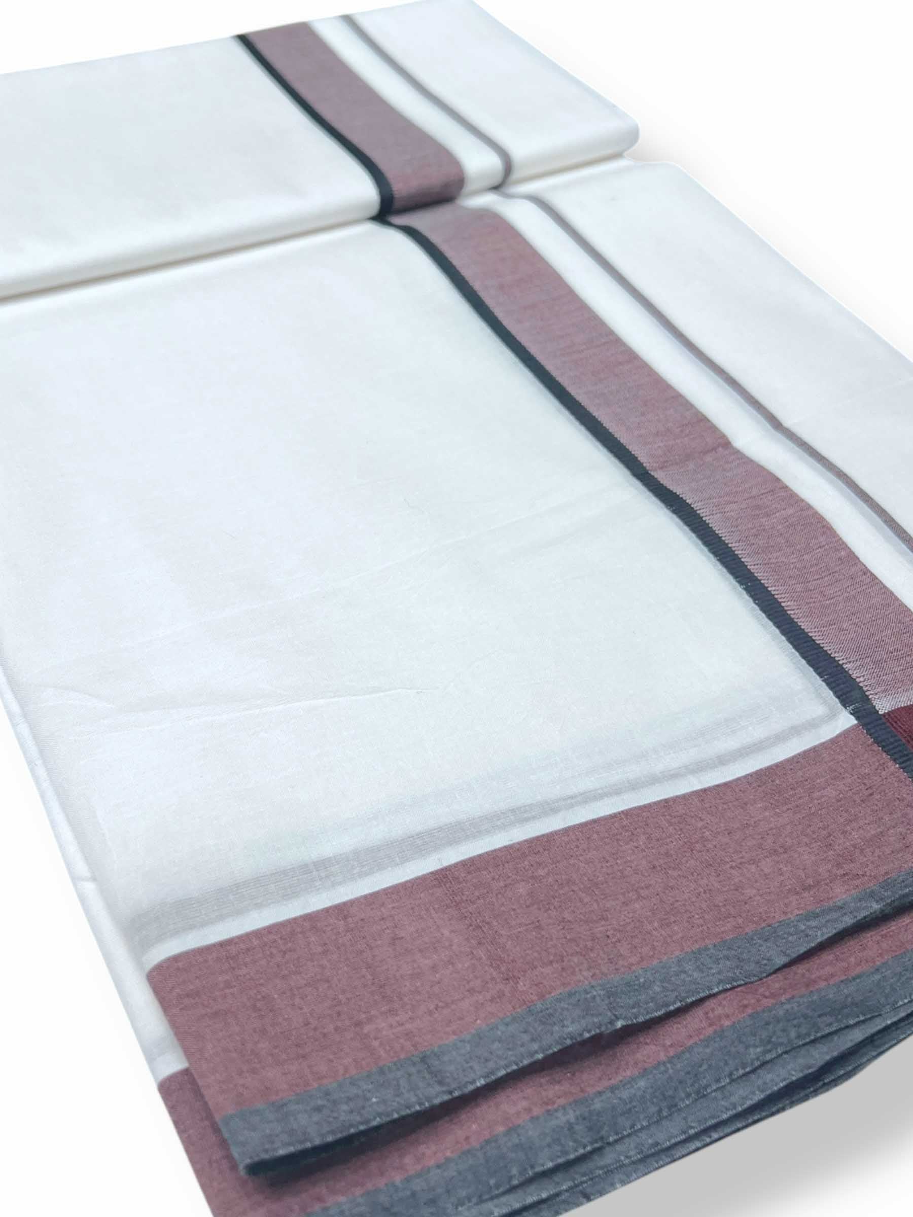 Pure White Cotton Men's Double Dhoti