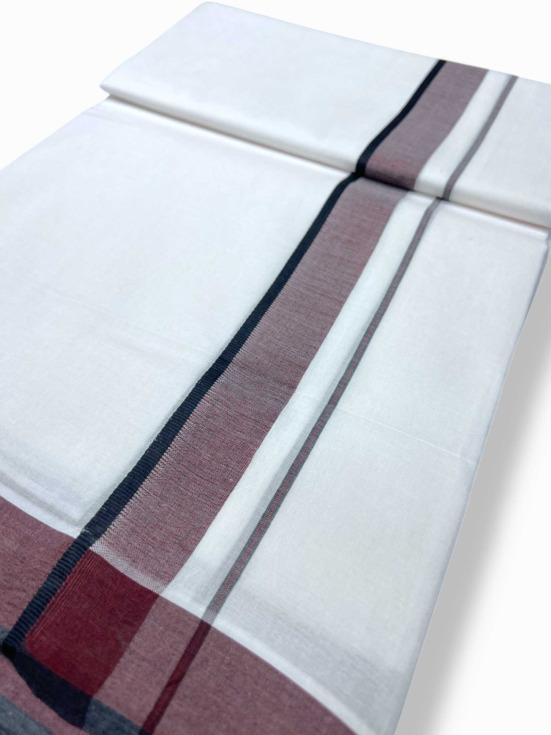 Pure White Cotton Men's Double Dhoti