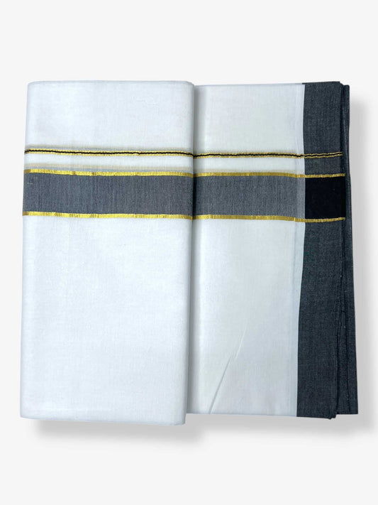 Pure White Cotton Men's Double Dhoti