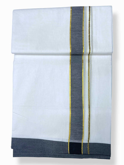 Pure White Cotton Men's Double Dhoti