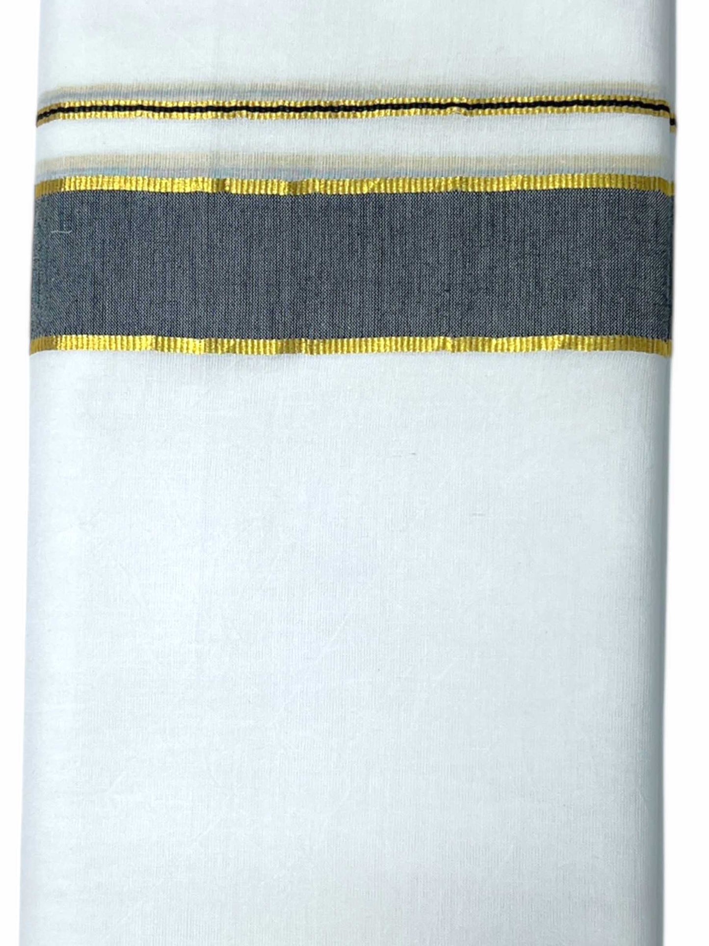 Pure White Cotton Men's Double Dhoti