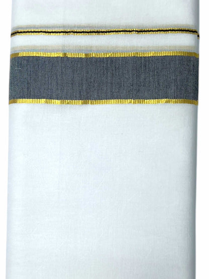 Pure White Cotton Men's Double Dhoti
