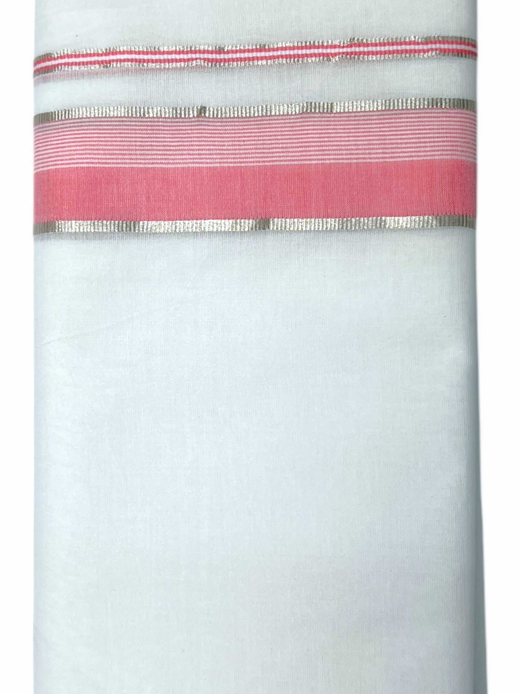 Pure White Cotton Men's Double Dhoti