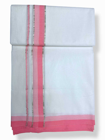 Pure White Cotton Men's Double Dhoti