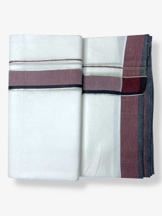 Pure White Cotton Men's Double Dhoti