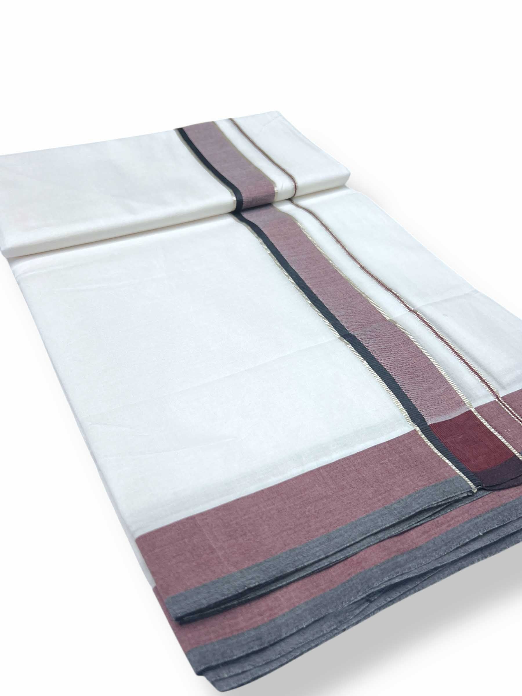 Pure White Cotton Men's Double Dhoti
