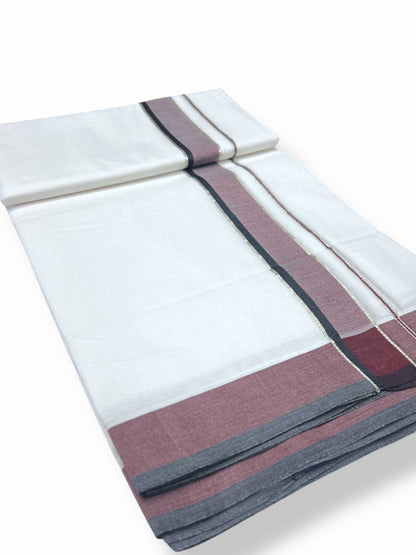 Pure White Cotton Men's Double Dhoti