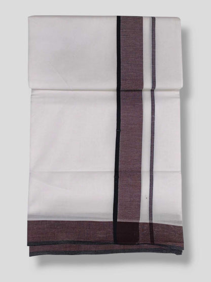 Pure White Cotton Men's Double Dhoti