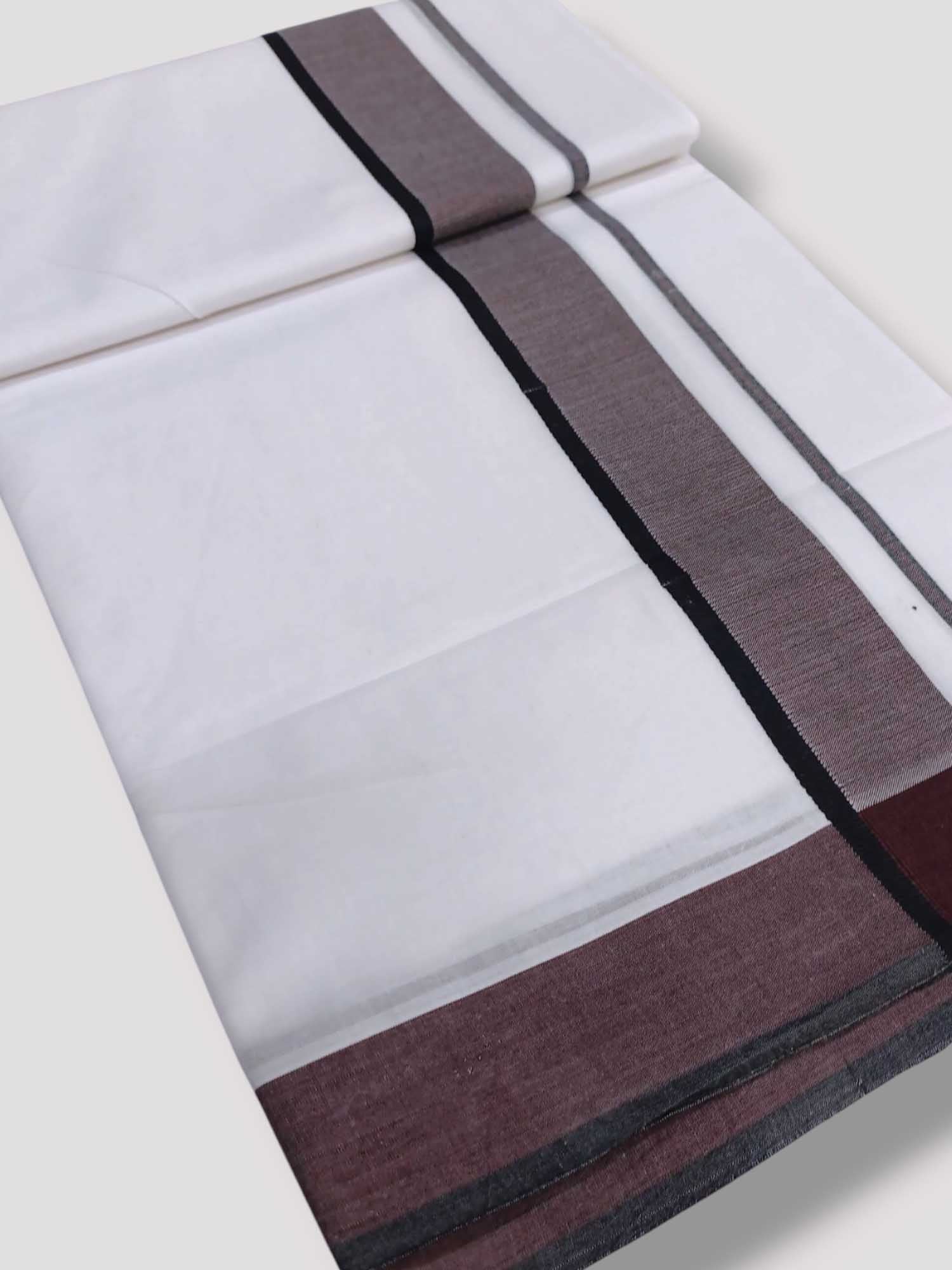 Pure White Cotton Men's Double Dhoti