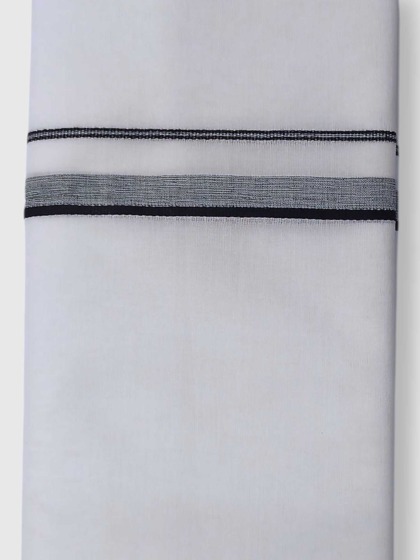 Pure White Cotton Men's Double Dhoti