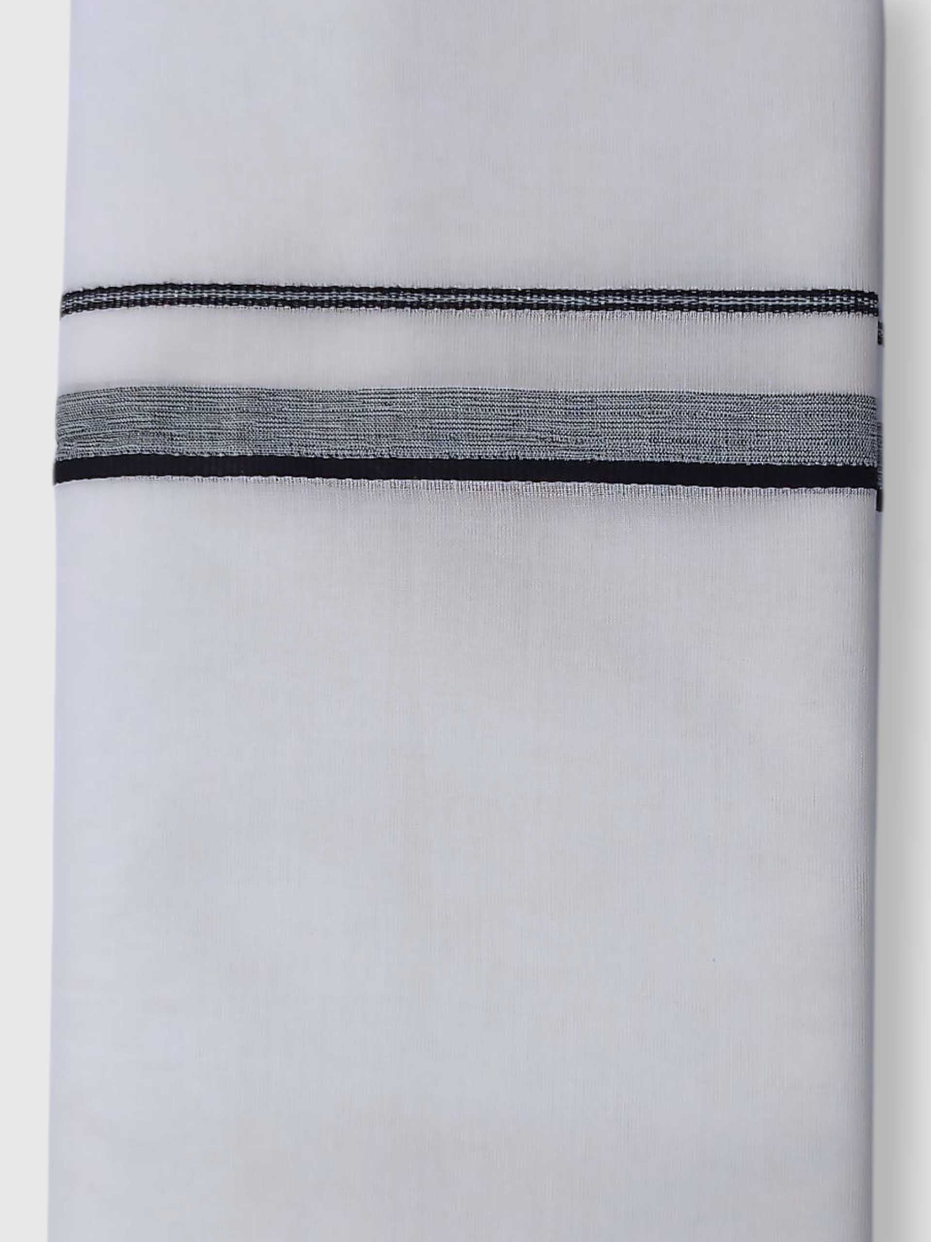 Pure White Cotton Men's Double Dhoti