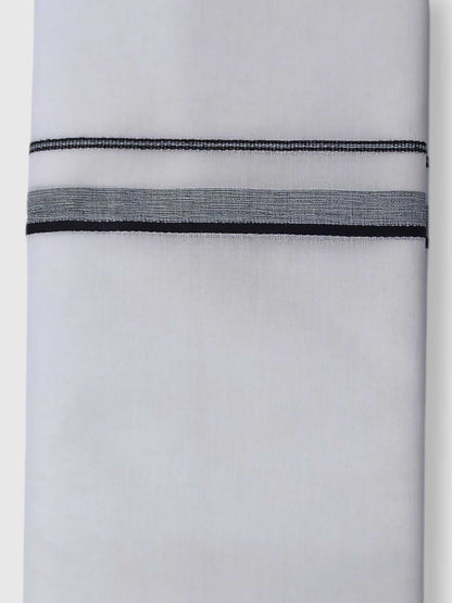 Pure White Cotton Men's Double Dhoti