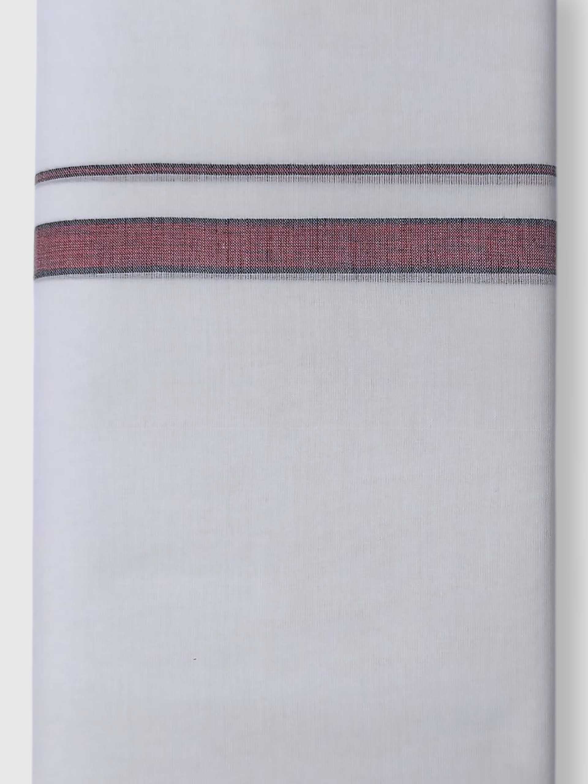 Pure White Cotton Men's Double Dhoti