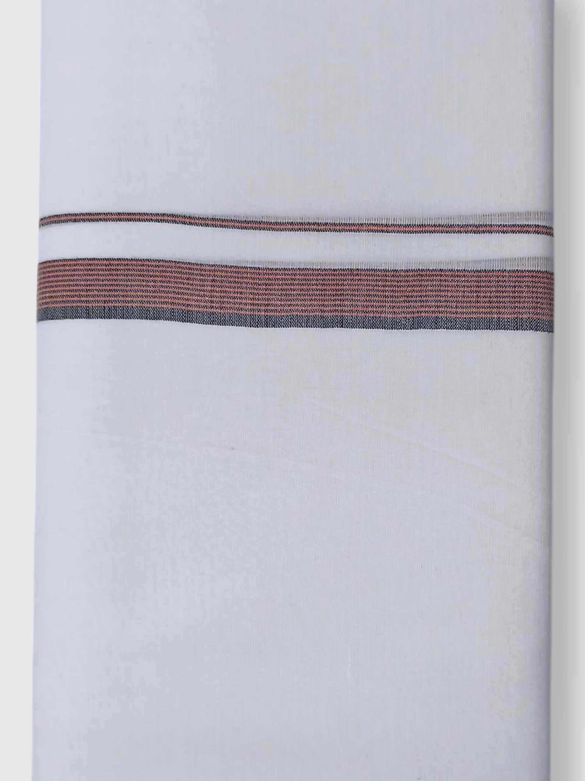 Pure White Cotton Men's Double Dhoti