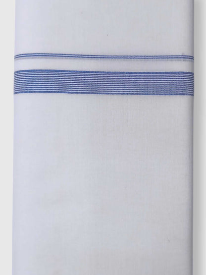 Pure White Cotton Men's Double Dhoti