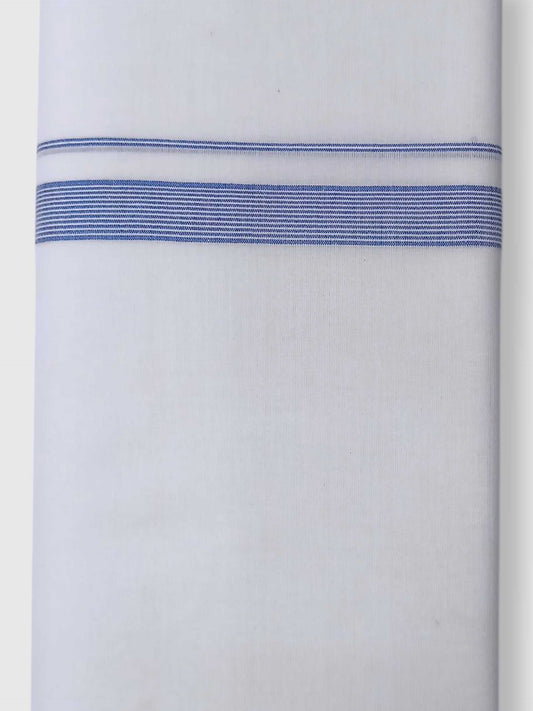 Pure White Cotton Men's Double Dhoti