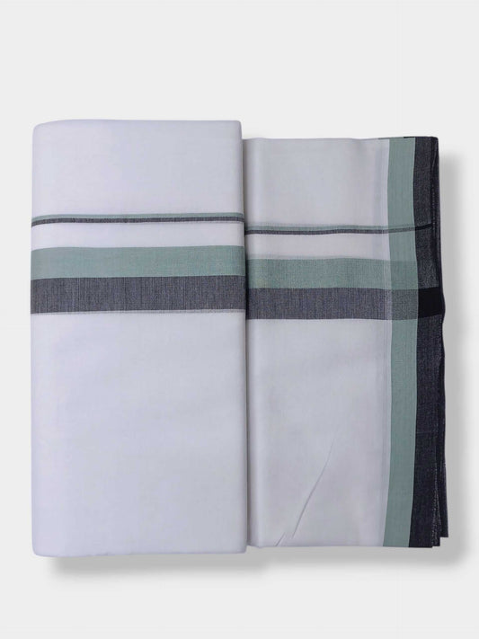 Pure White Cotton Men's Double Dhoti