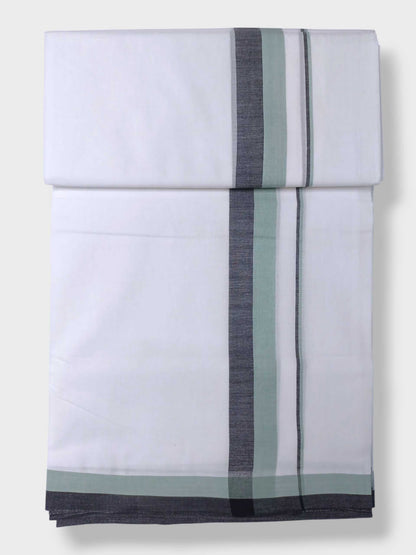 Pure White Cotton Men's Double Dhoti