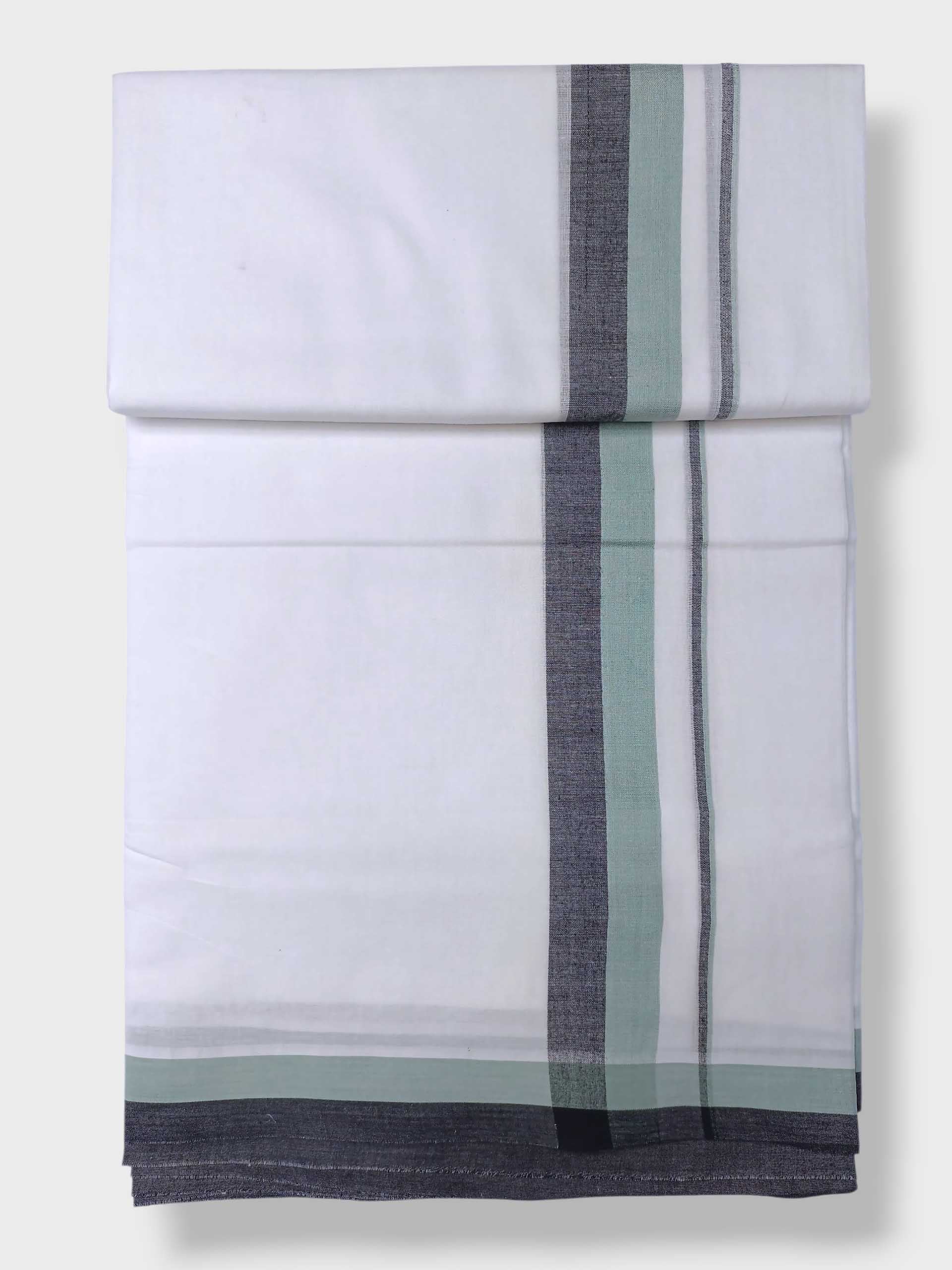 Pure White Cotton Men's Double Dhoti