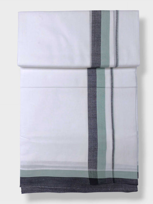 Pure White Cotton Men's Double Dhoti