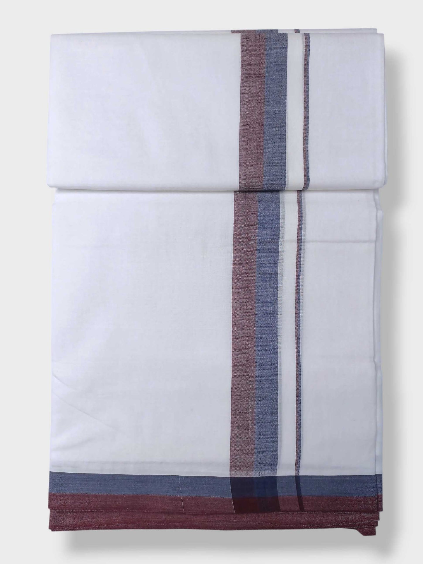 Pure White Cotton Men's Double Dhoti