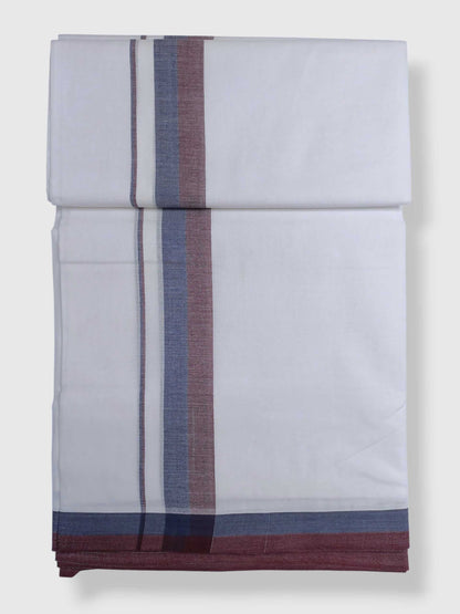 Pure White Cotton Men's Double Dhoti