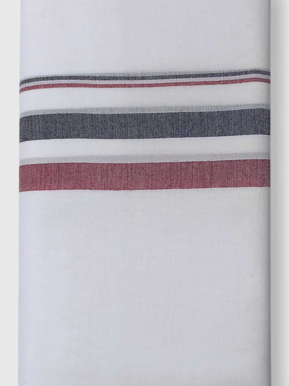 Pure White Cotton Men's Double Dhoti