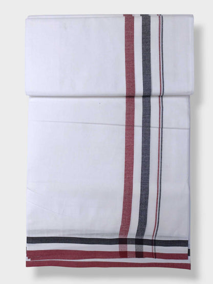 Pure White Cotton Men's Double Dhoti