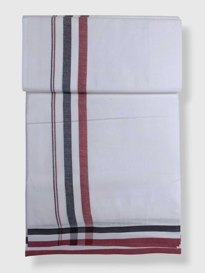 Pure White Cotton Men's Double Dhoti