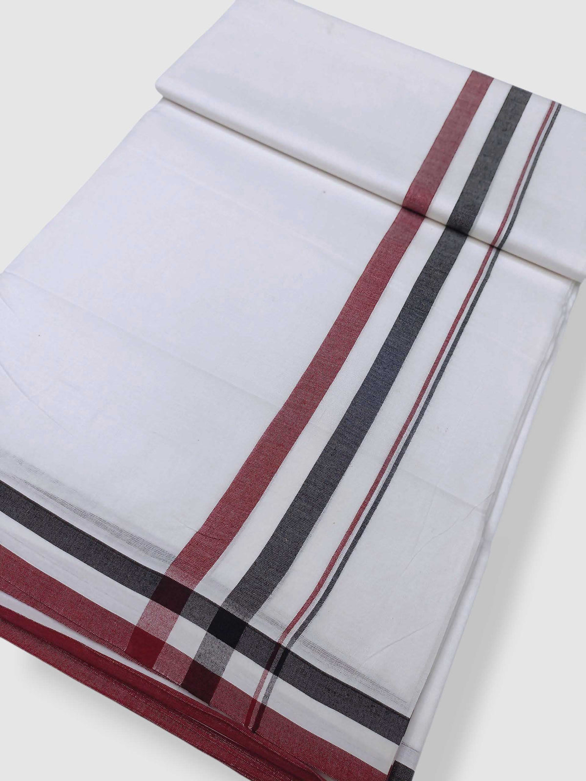 Pure White Cotton Men's Double Dhoti