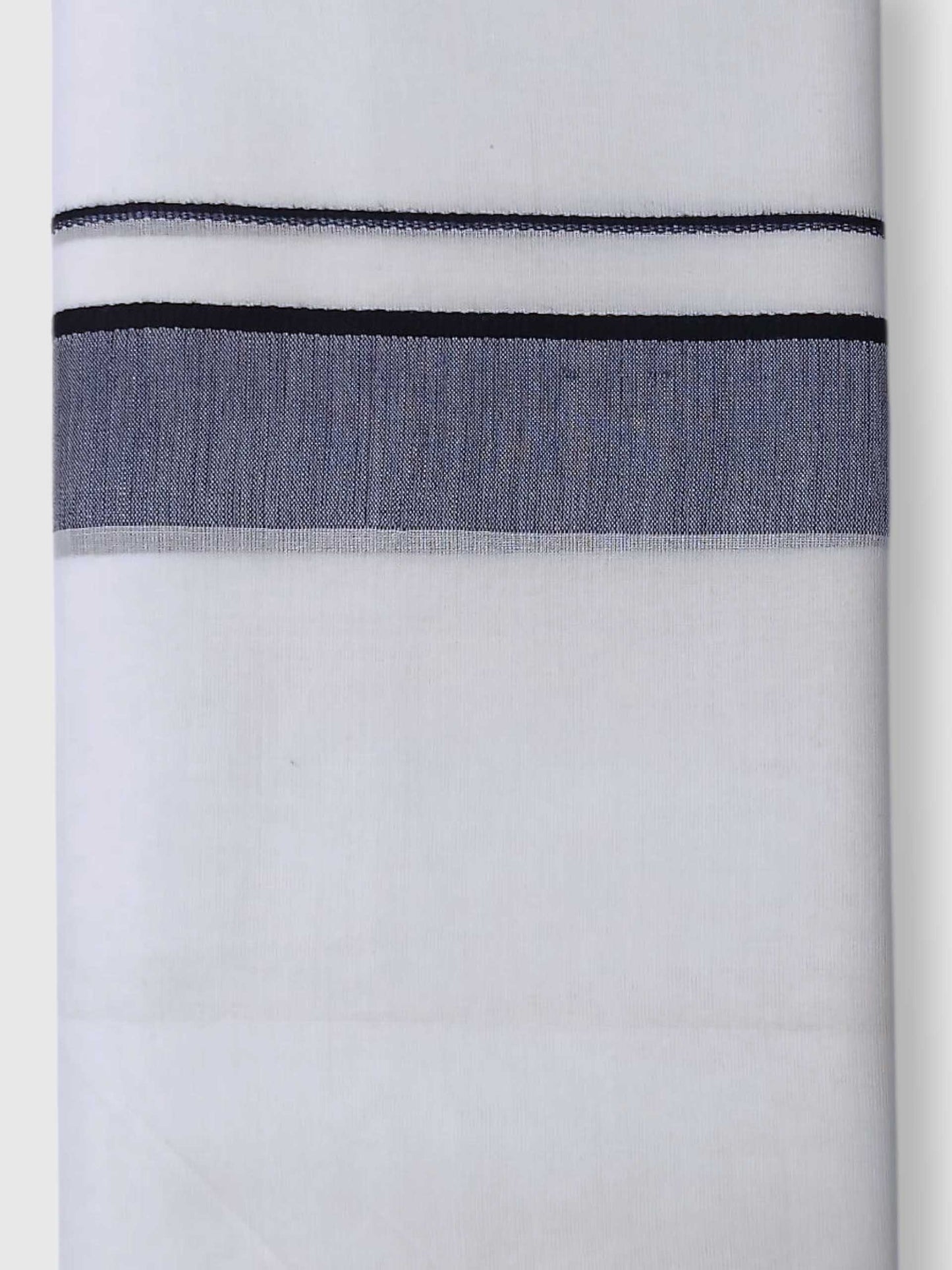 Pure White Cotton Men's Double Dhoti