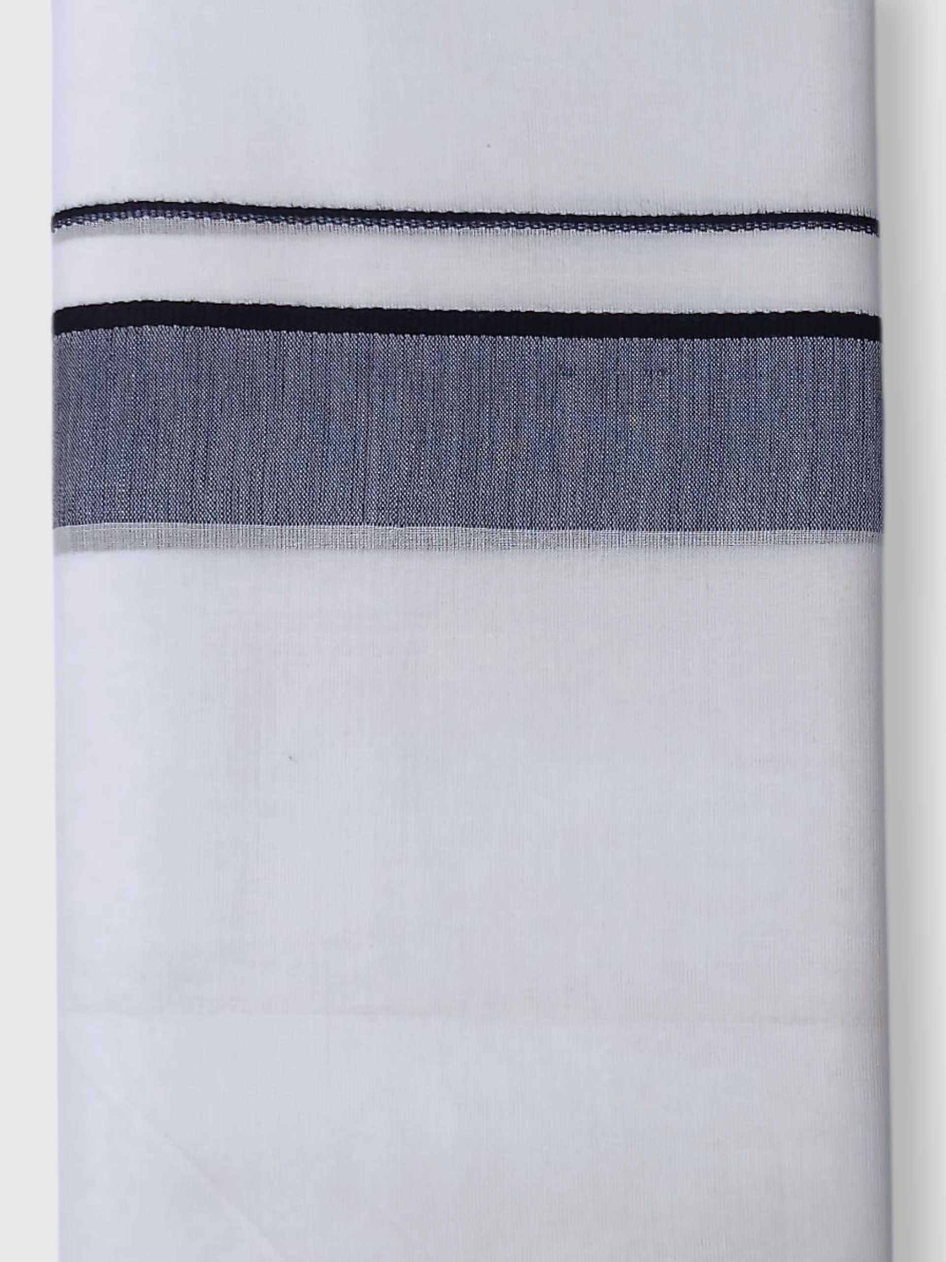 Pure White Cotton Men's Double Dhoti