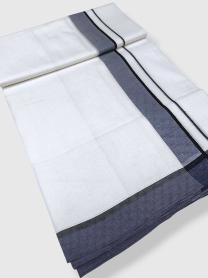 Pure White Cotton Men's Double Dhoti