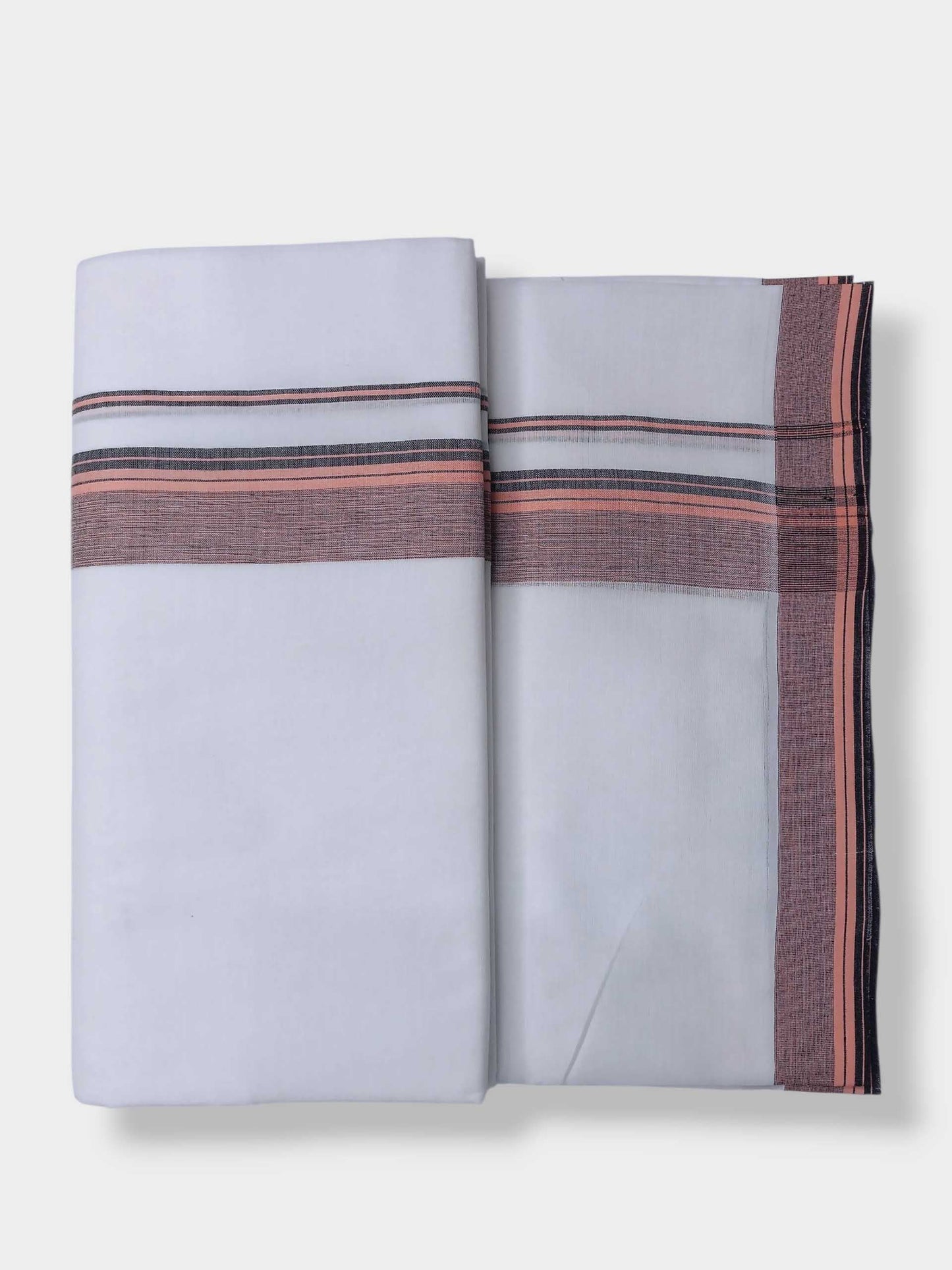 Pure White Cotton Men's Double Dhoti