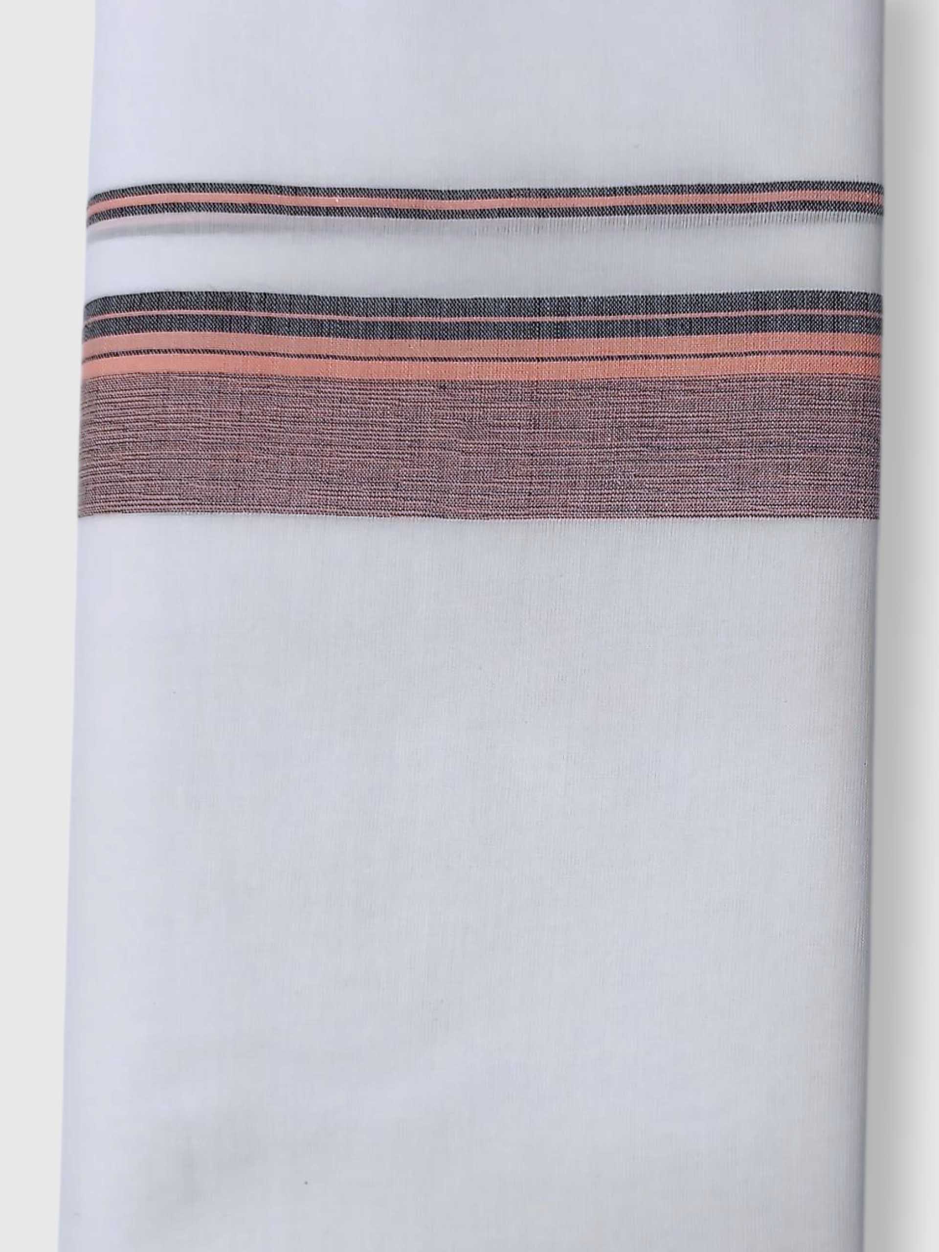 Pure White Cotton Men's Double Dhoti