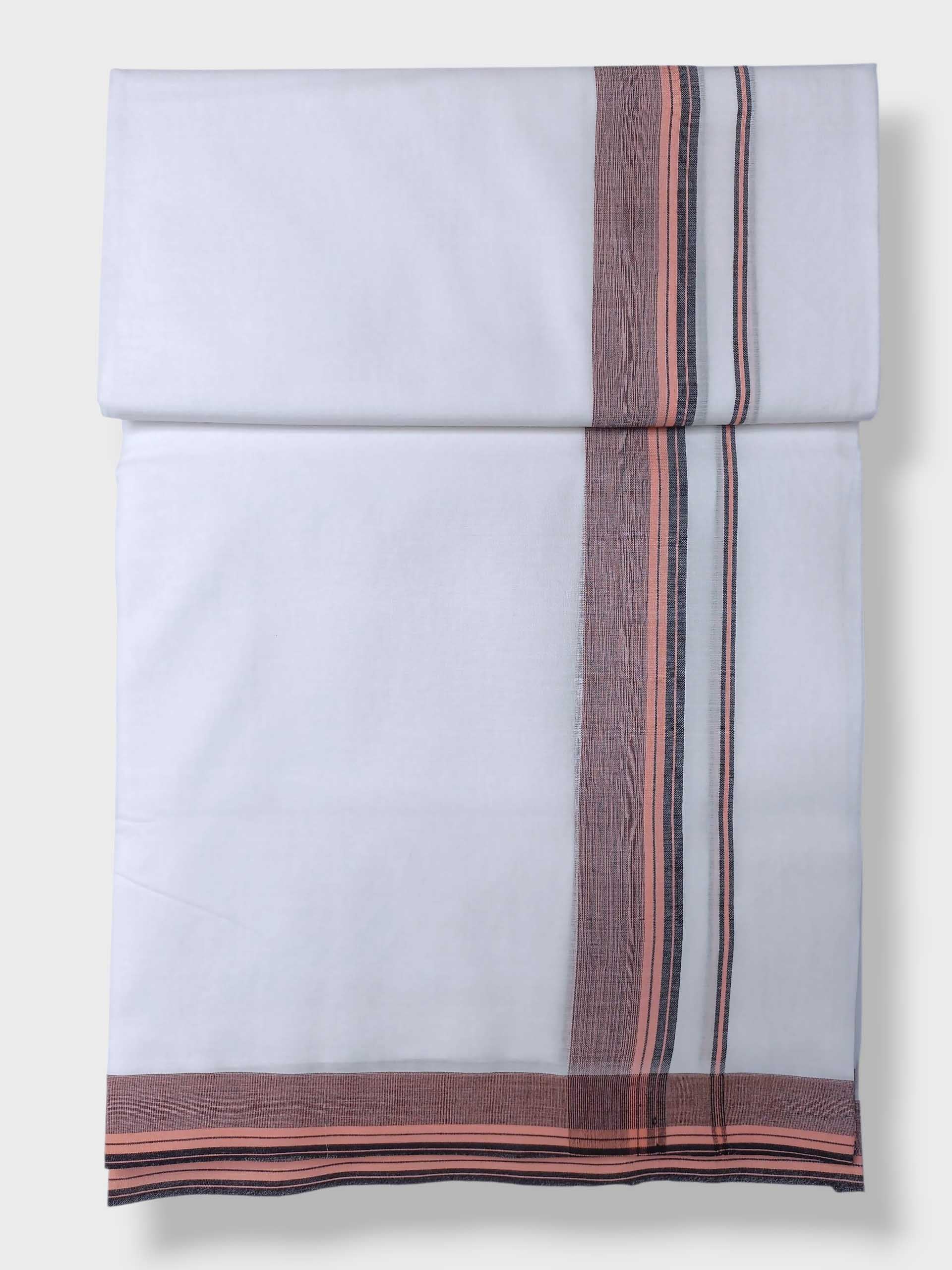 Pure White Cotton Men's Double Dhoti