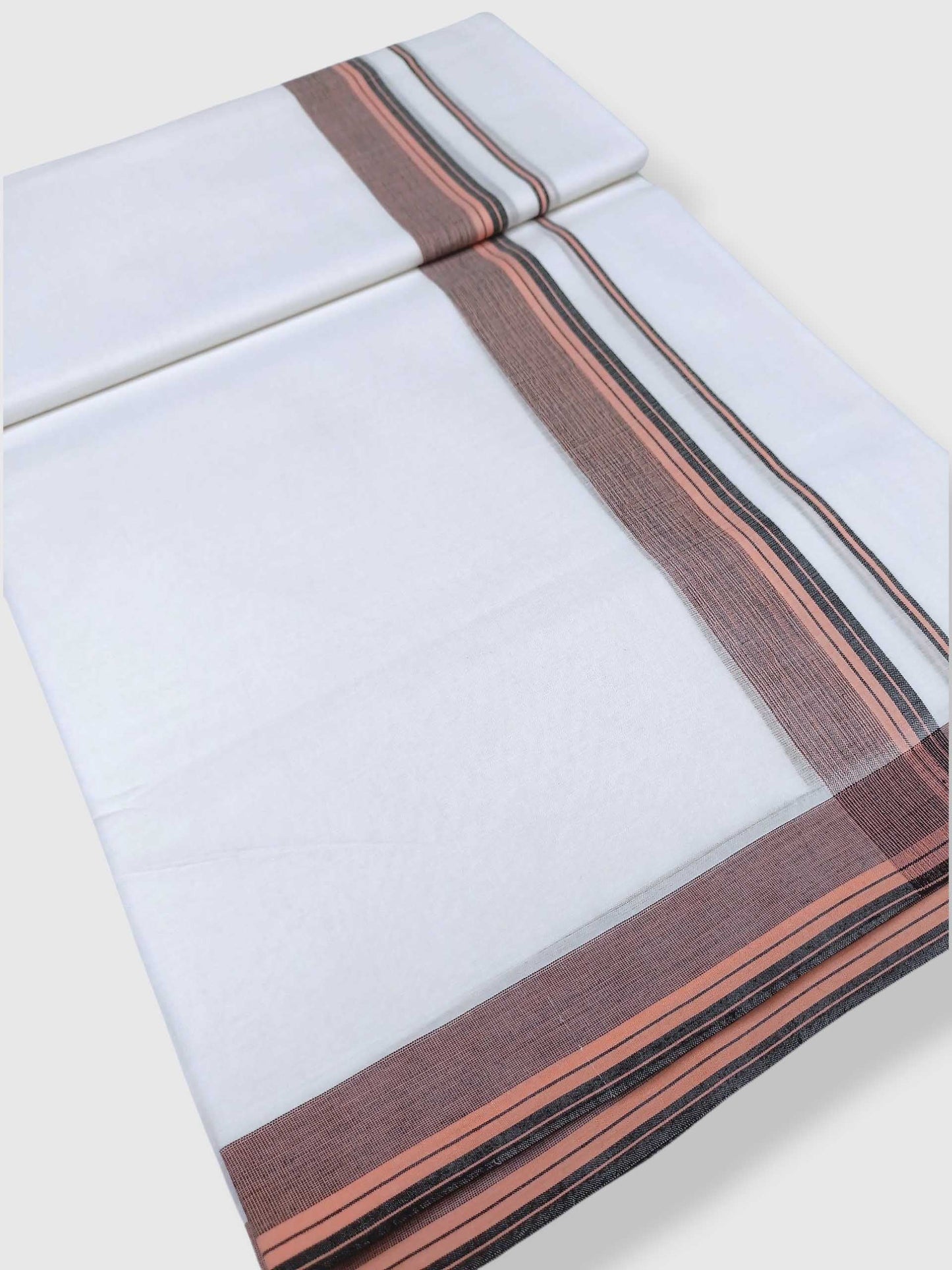 Pure White Cotton Men's Double Dhoti