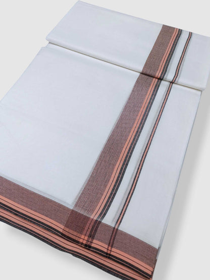 Pure White Cotton Men's Double Dhoti