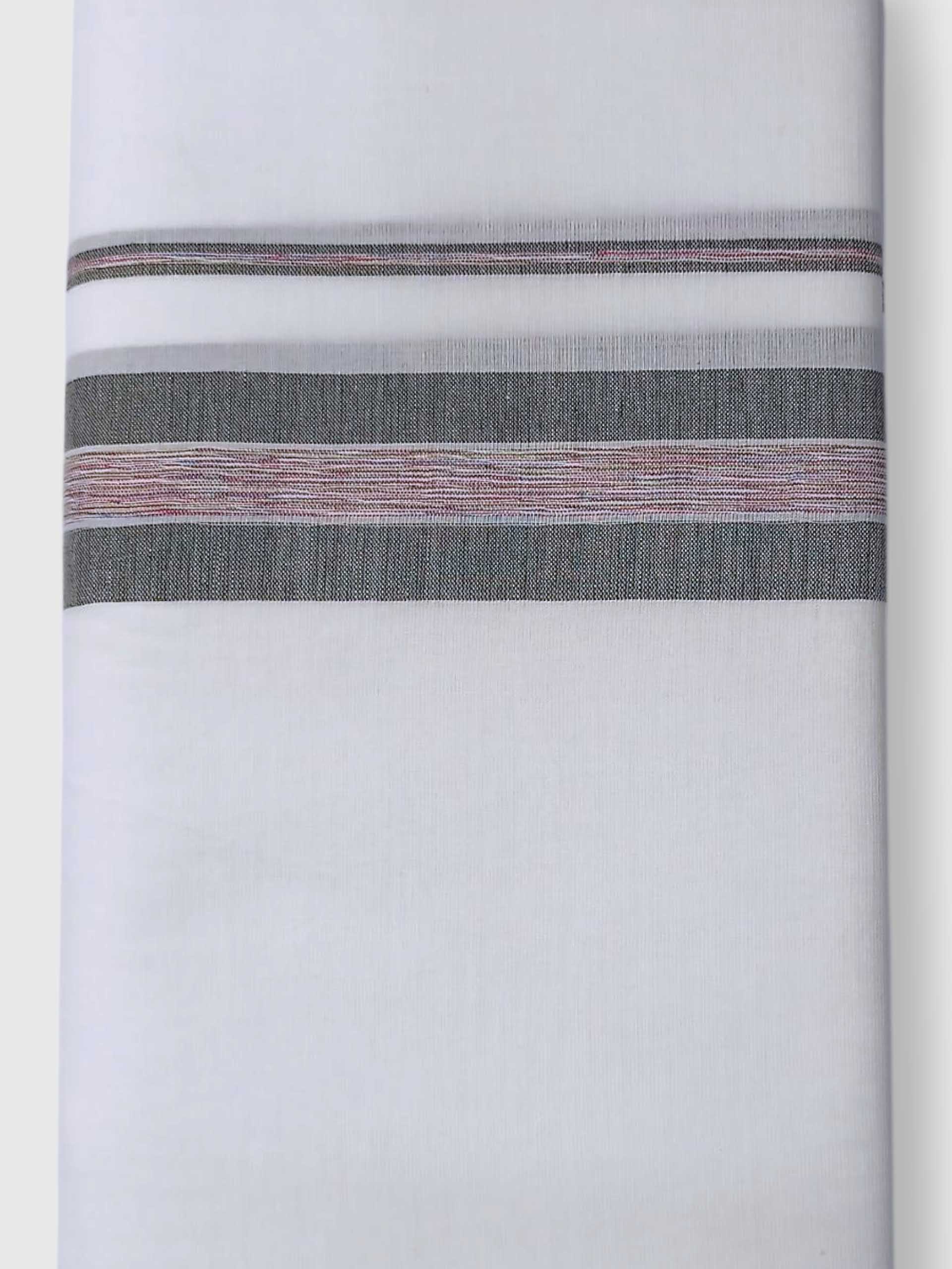 Pure White Cotton Men's Double Dhoti