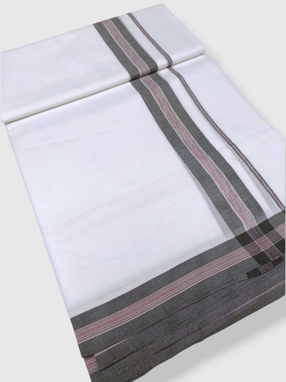 Pure White Cotton Men's Double Dhoti