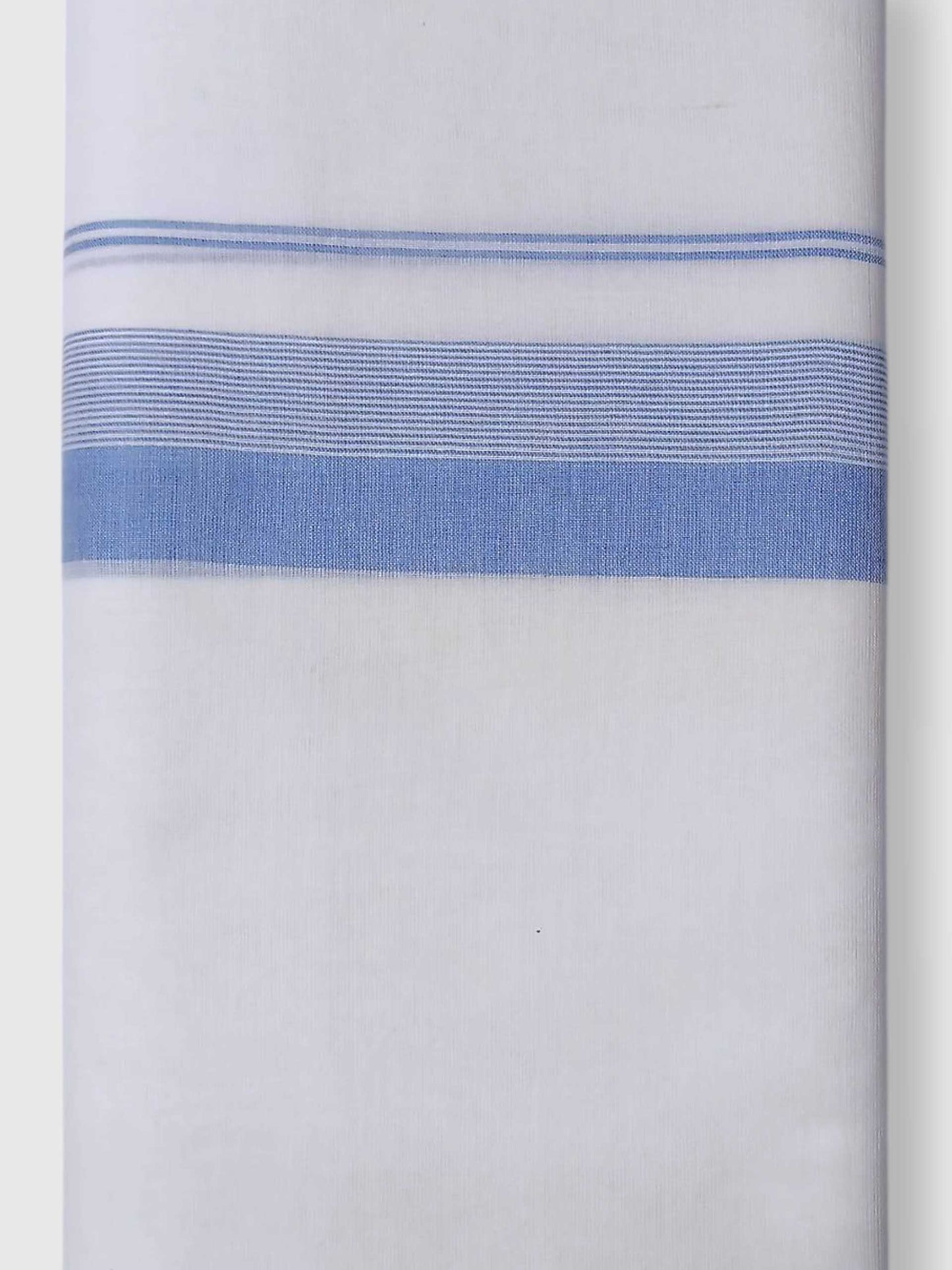 Pure White Cotton Men's Double Dhoti