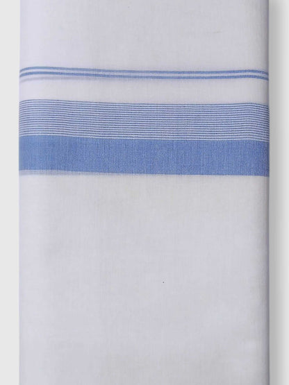 Pure White Cotton Men's Double Dhoti