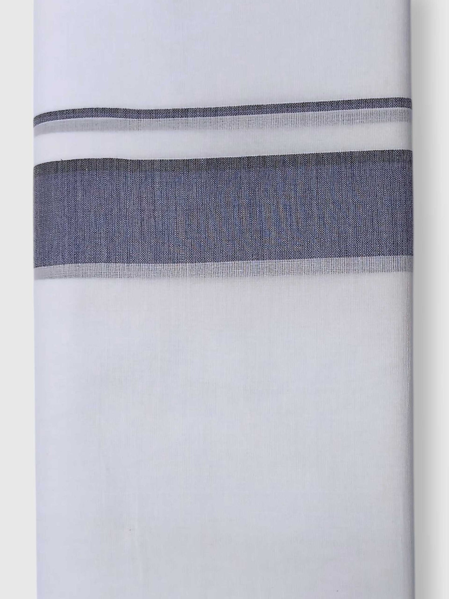 Pure White Cotton Men's Double Dhoti